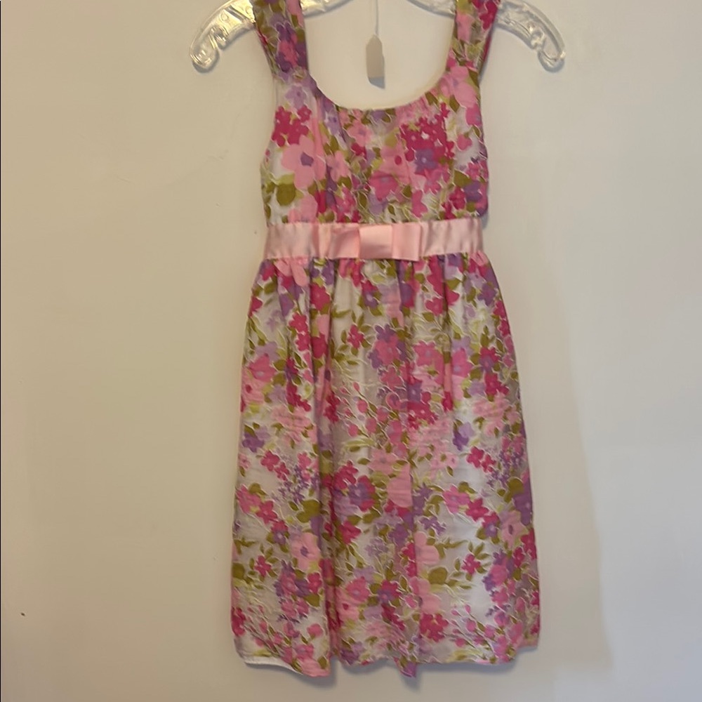 Floral Pink Kids Dress Size 10 Pink floral Sleeveless